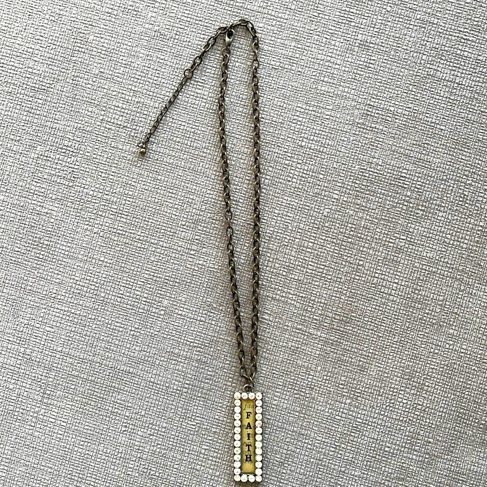 Handmade Faith Necklace.  NEW length is adjustable